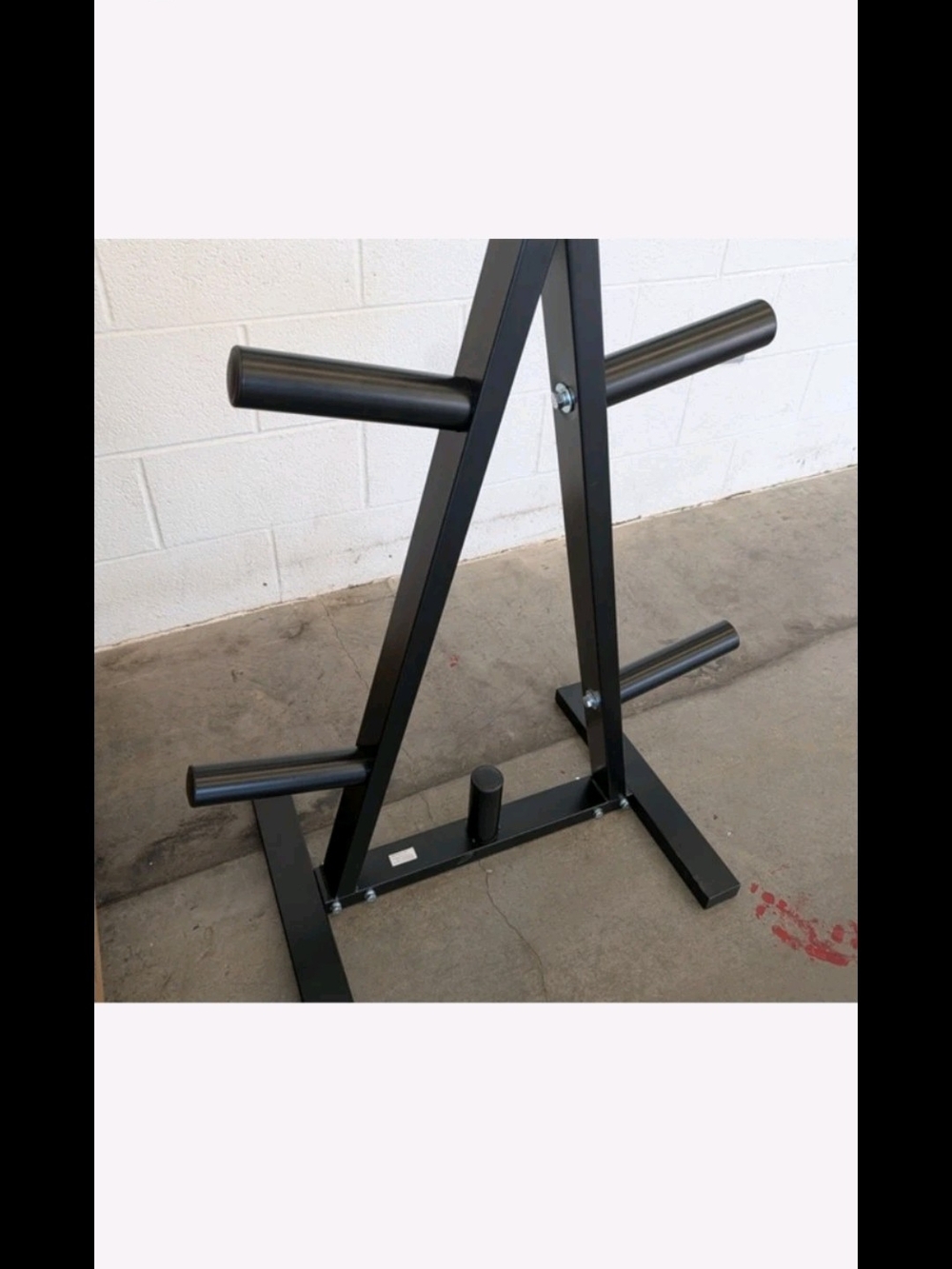 Black Steel A-Frame Weight Plate Tree